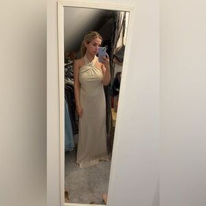 BLHN ruby halter bridesmaid dress